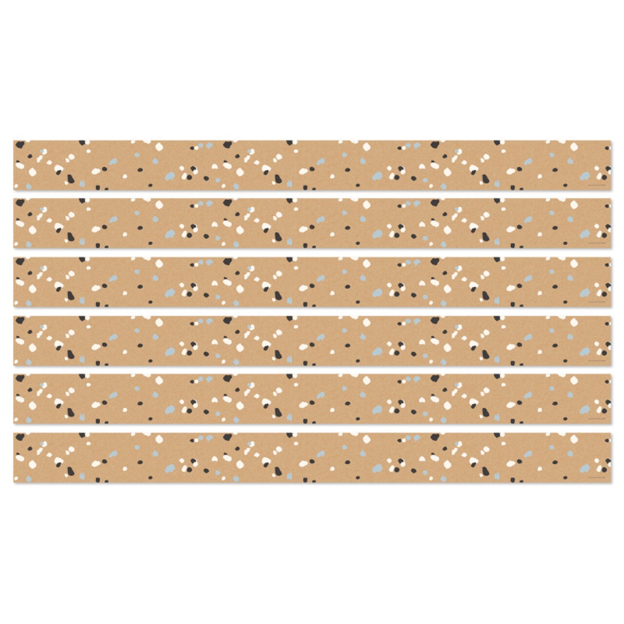 We Belong Speckled Kraft Paper Straight Borders Per Pack, 36 Feet Per Pack, 6 Packs